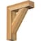 Ekena Millwork Traditional Block Rough Sawn Bracket w/ Offset Brace, Western Red Cedar, 6"W x 20"D x 24"H BKT0604X20X24TRA05RWR - alternate 1